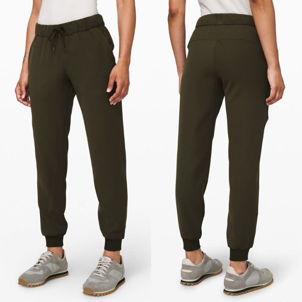 Lululemon On The Fly Jogger Pants Dark Olive Green Size 8